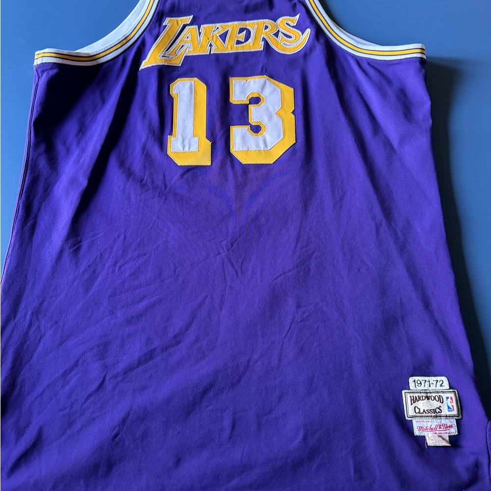 Chamberlain Mitchell & Ness Lakers Jersey in Purple and Gold